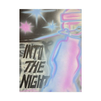 "into the night" pt. 2 airbrush rolled print