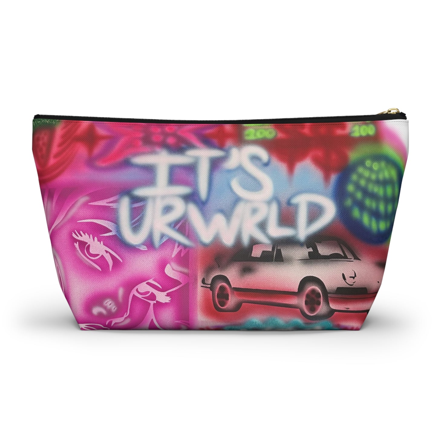 "it's ur WRLD" airbrush makeup pouch