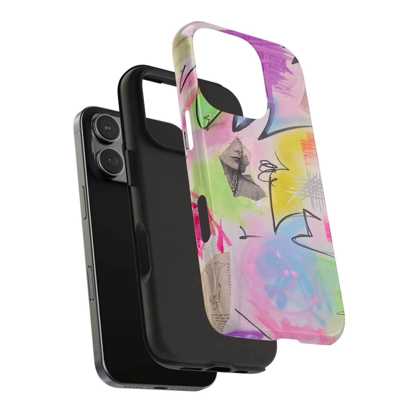 "pastel static" airbrush iPhone case