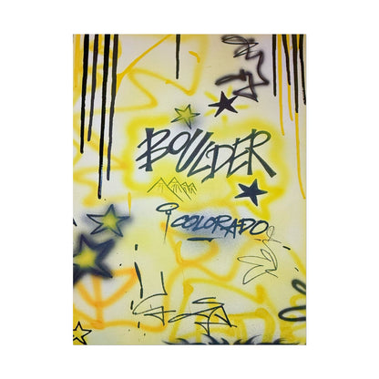 "boulder" airbrush rolled print