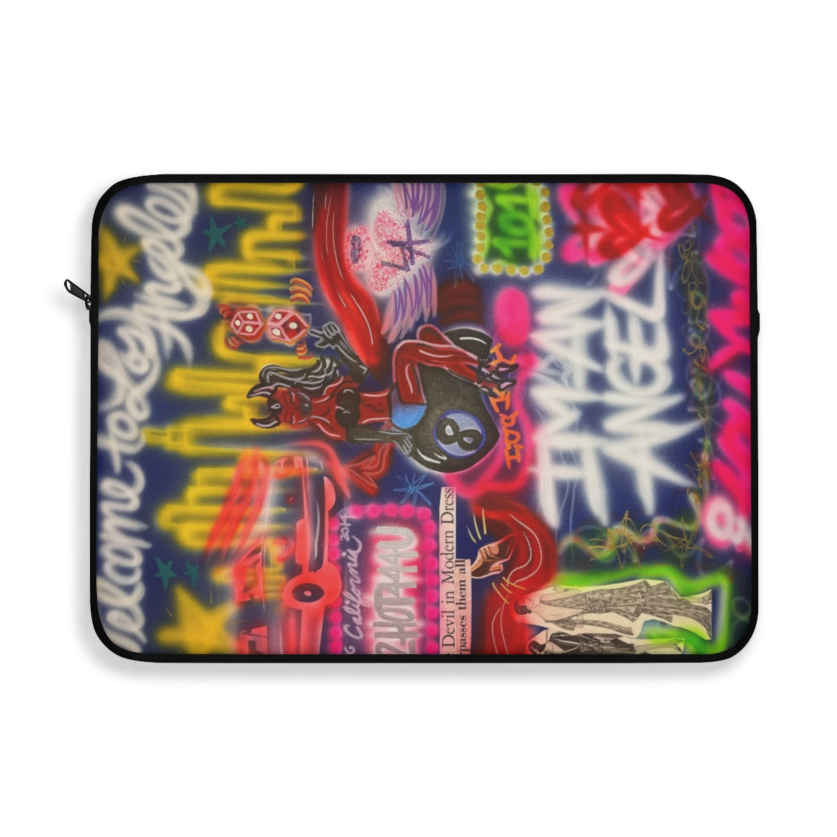 "im an angel" airbrush laptop sleeve