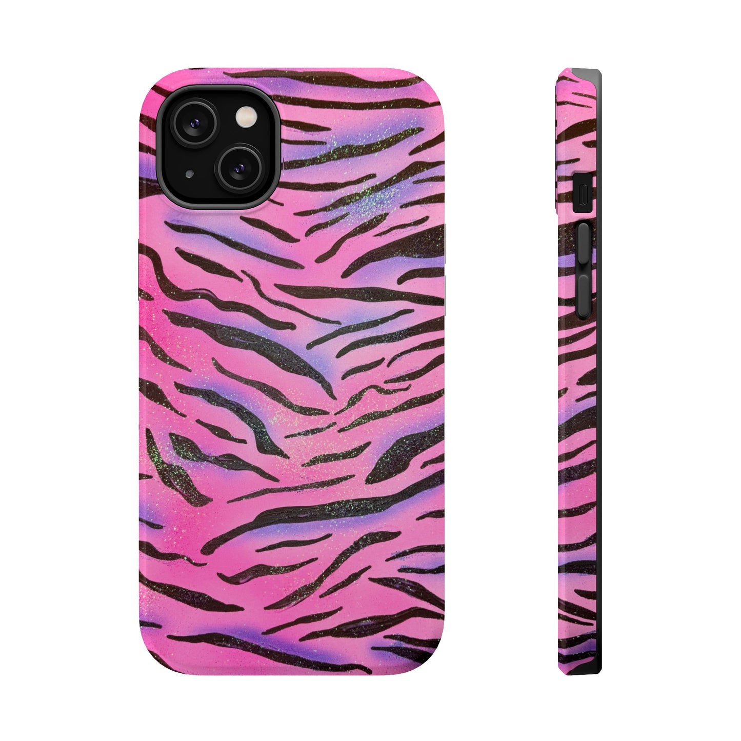 MagSafe "glitter zebra" airbrush iPhone case