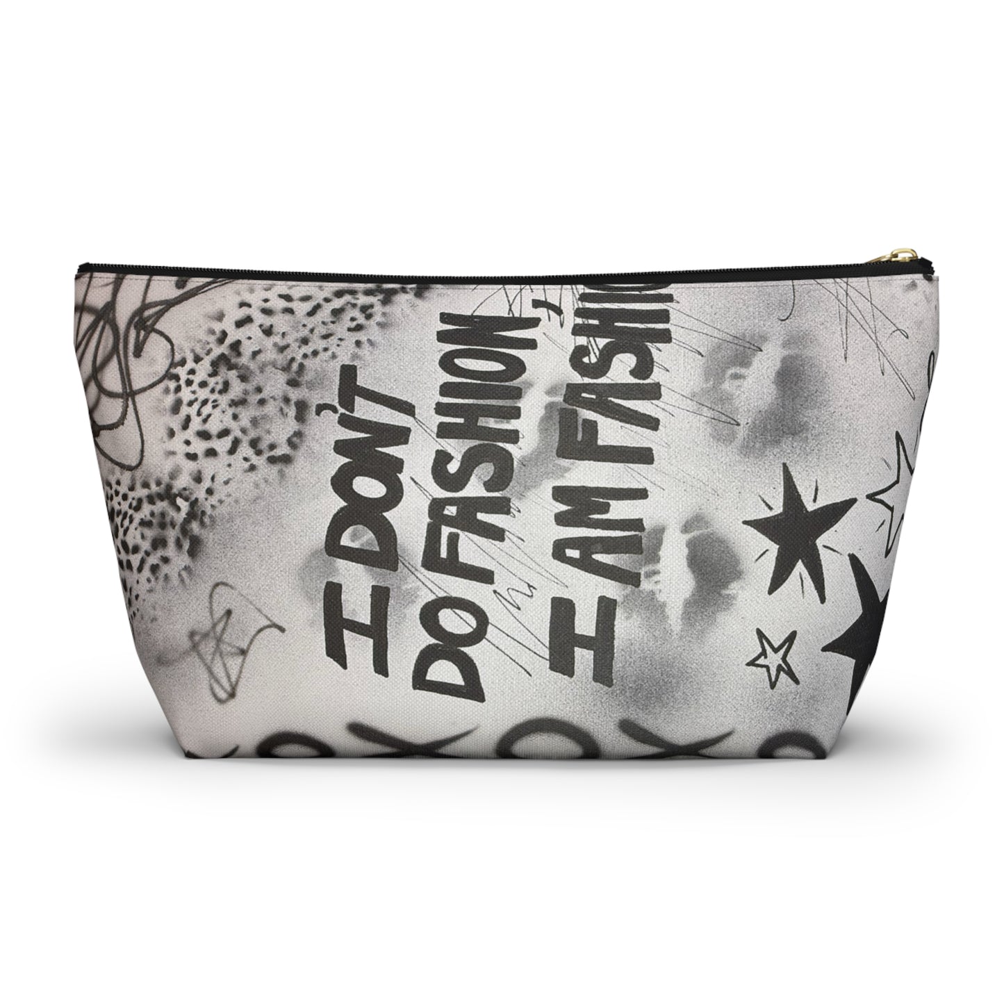 "i am fashion" airbrush makeup pouch