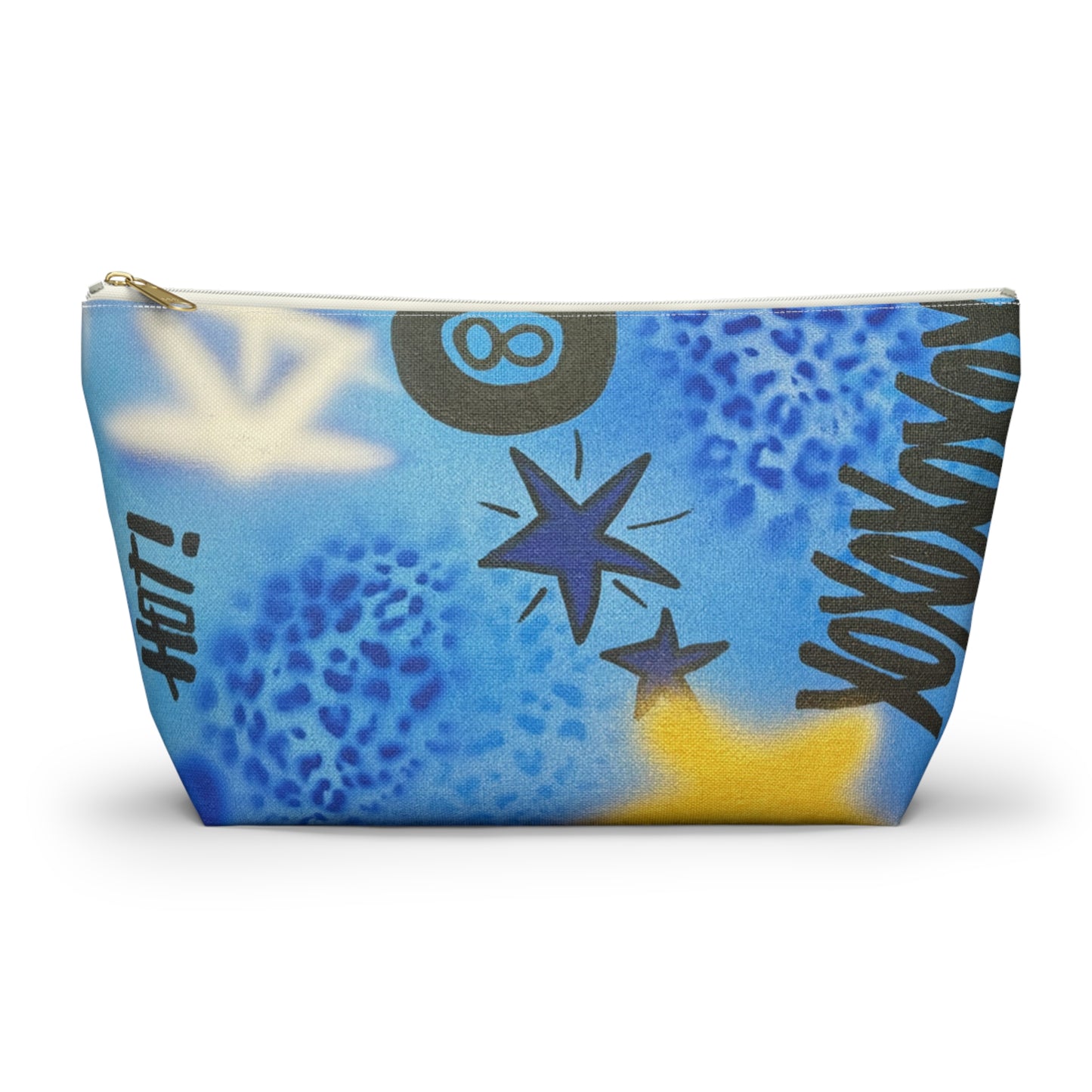 "brilliant blues" airbrush makeup pouch