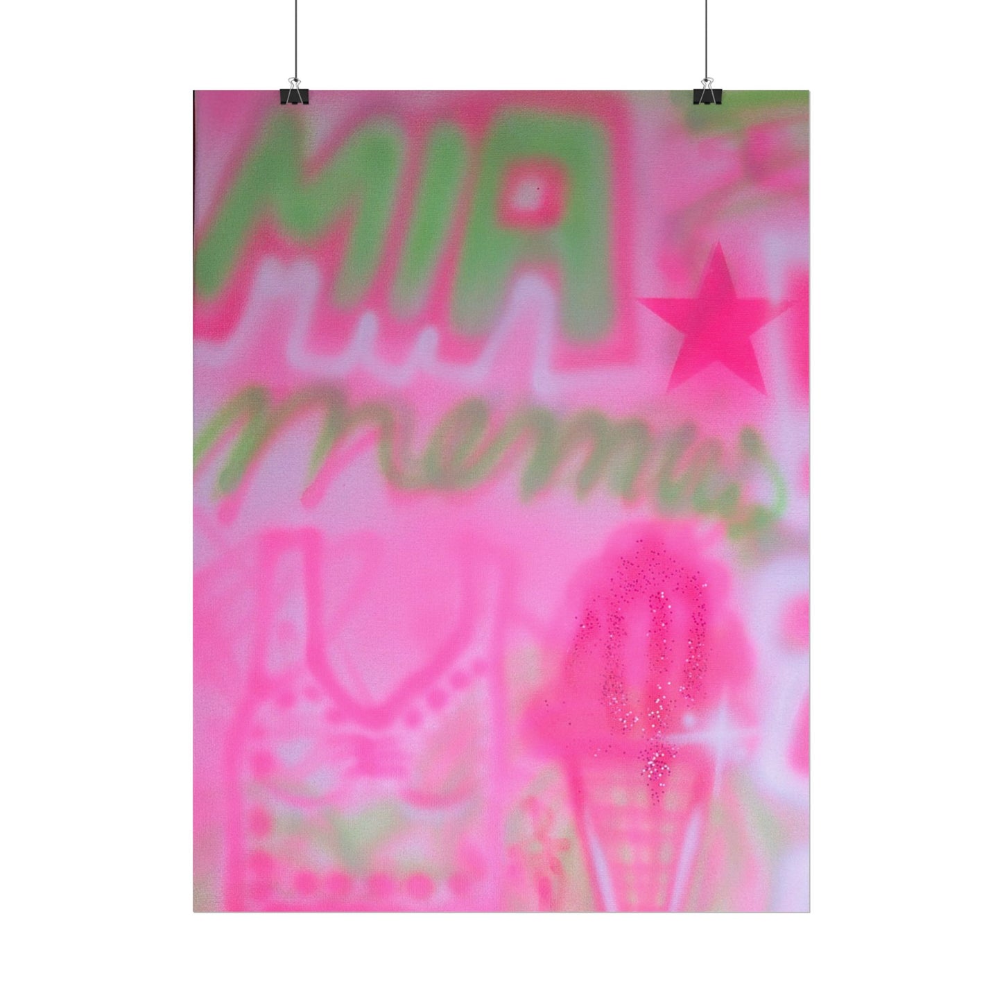 "miami matcha" airbrush rolled print