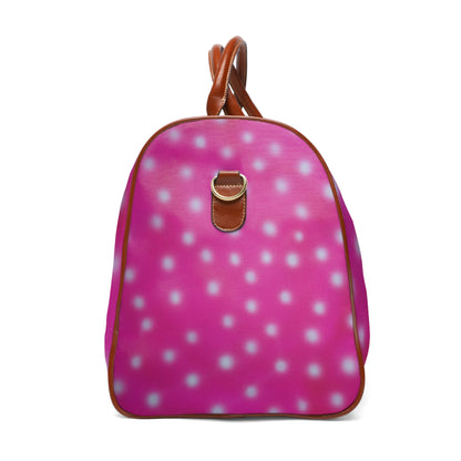 "bubblegum polka dot" airbrush waterproof travel bag