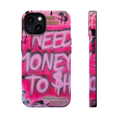 MagSafe "need $$ to shop" airbrush iPhone case