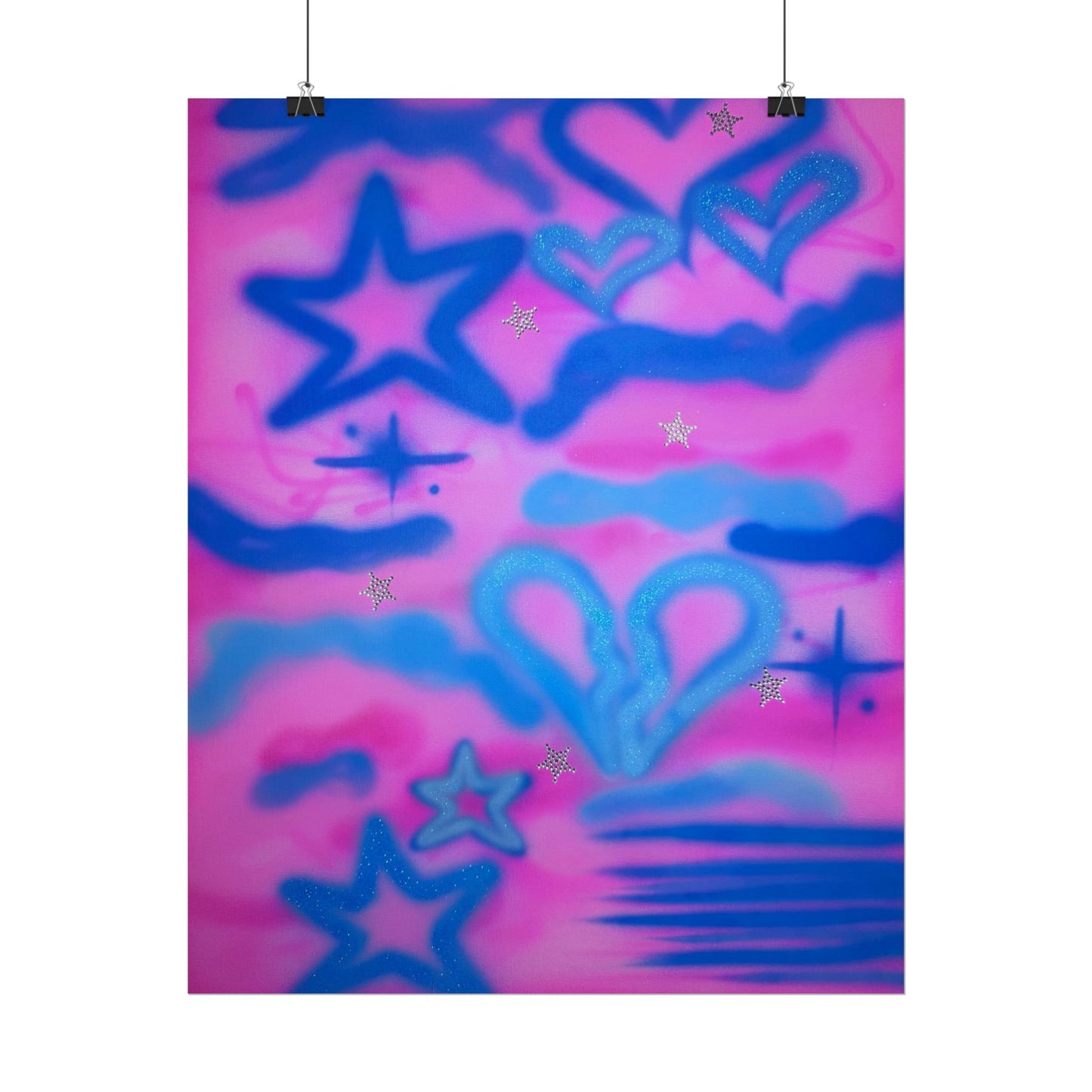 "blue camo" airbrush rolled print