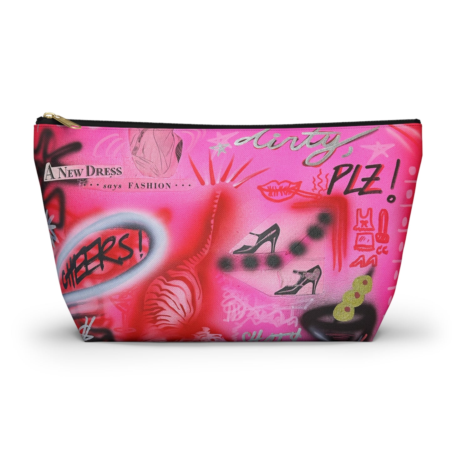 "extra dirty, plz" airbrush makeup pouch
