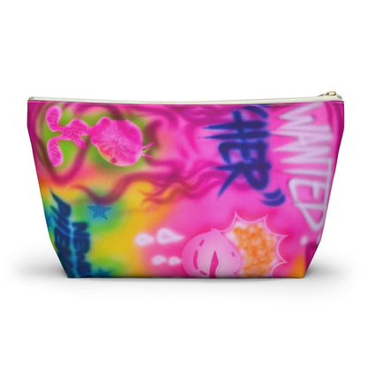 "wanted" airbrush makeup pouch