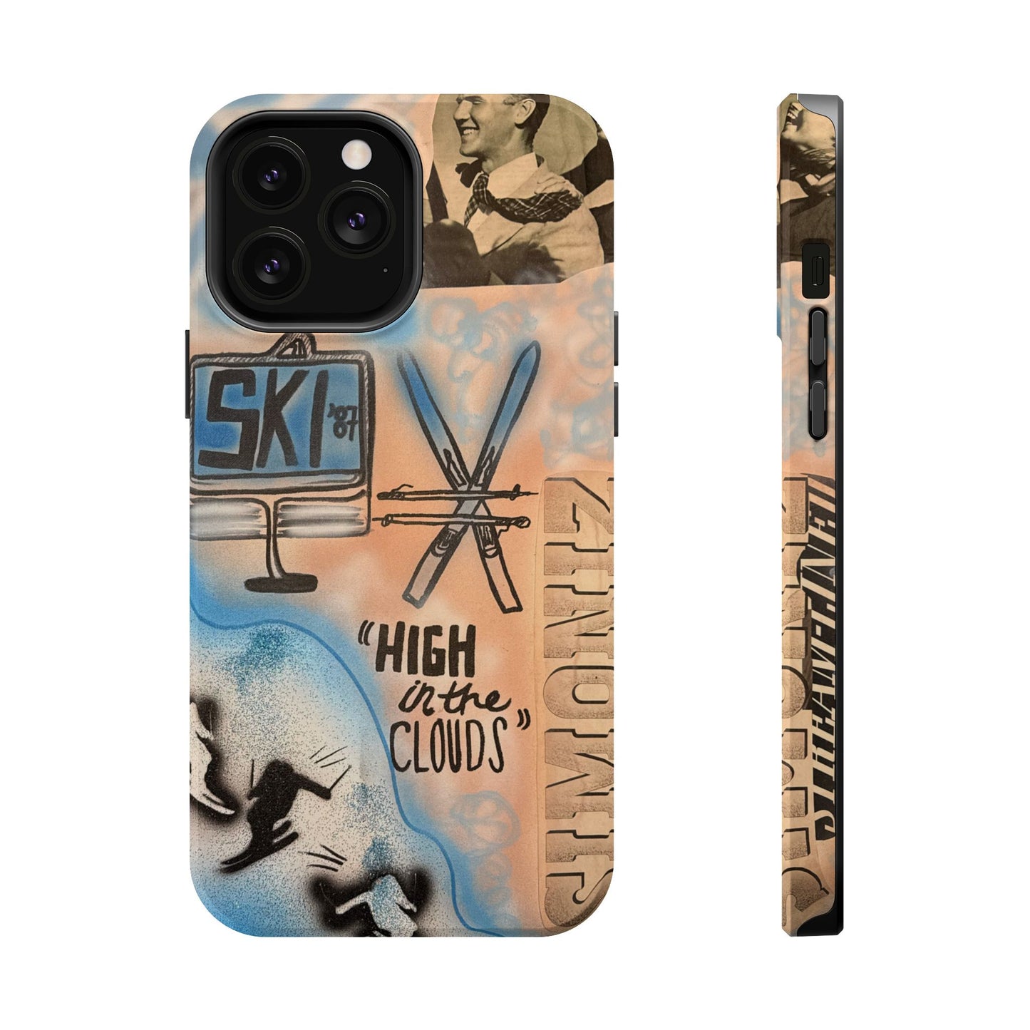 MagSafe "high in the clouds" airbrush iPhone cas