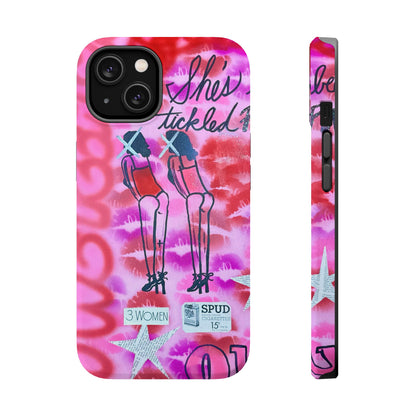 MagSafe "tickled pink" airbrush iPhone case