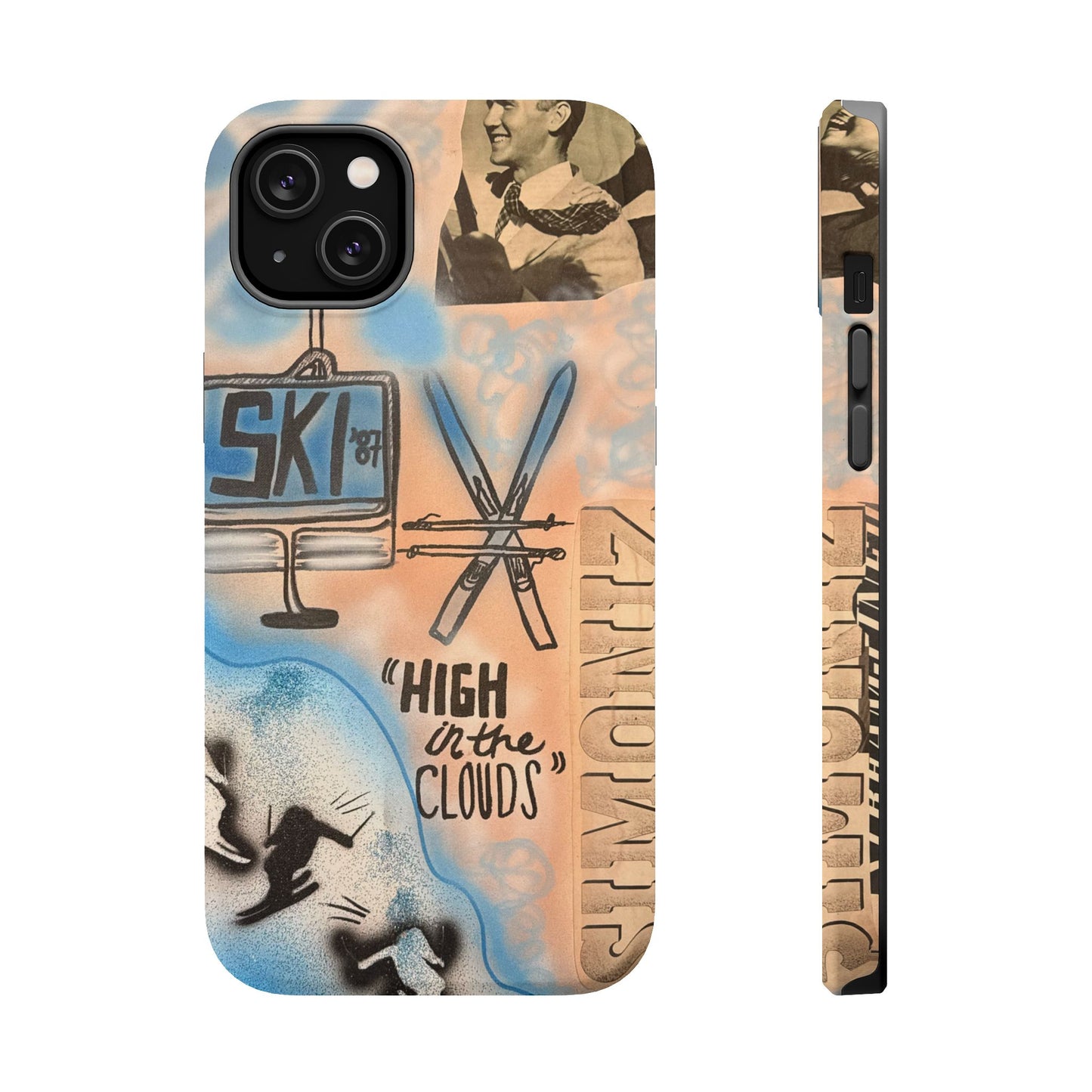 MagSafe "high in the clouds" airbrush iPhone cas
