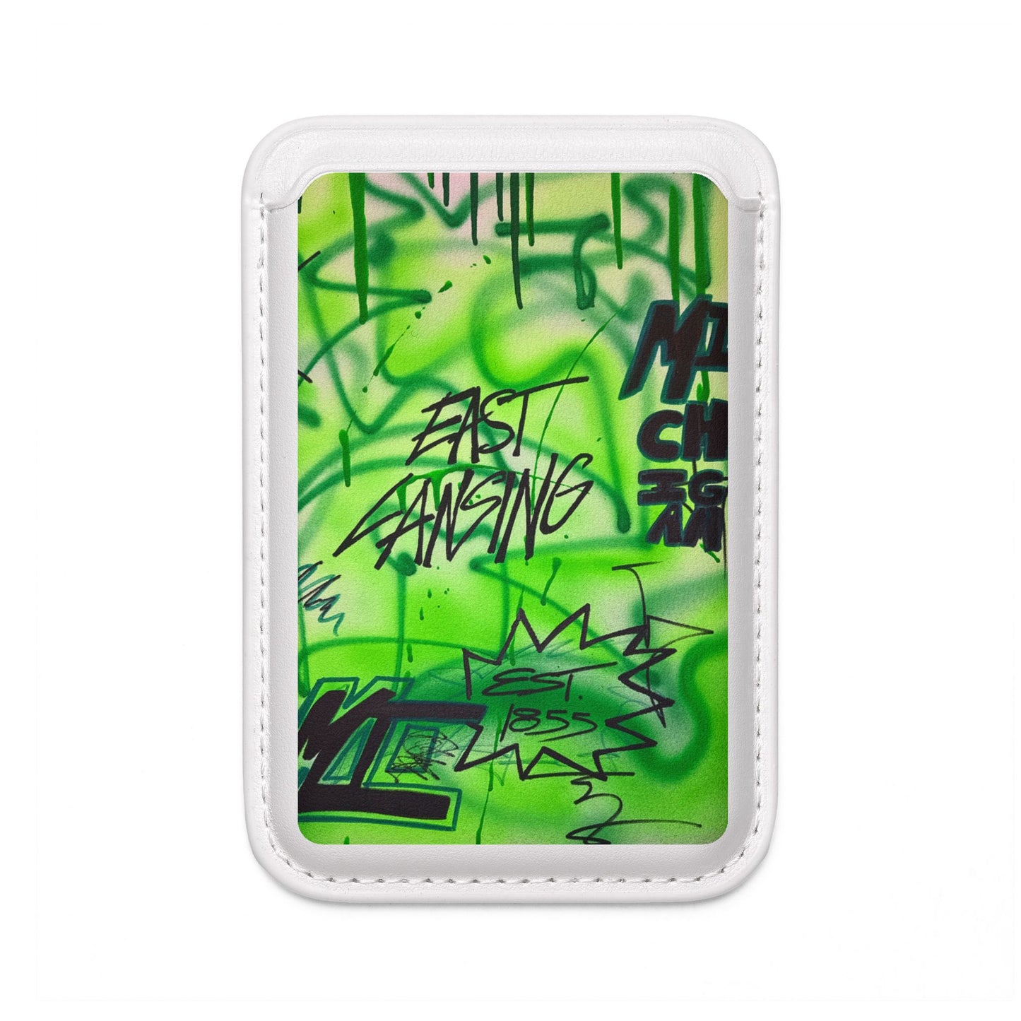 "east lansing, mi" airbrush vegan wallet (Magsafe® Compatible)
