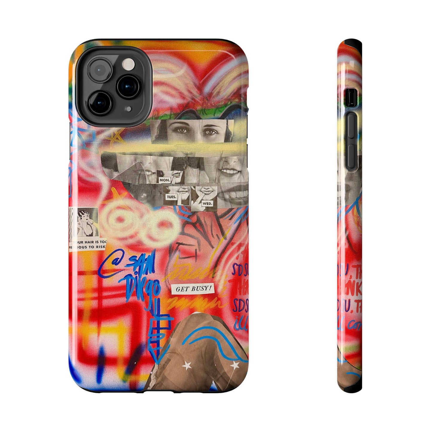 "get busy!" airbrush iPhone case