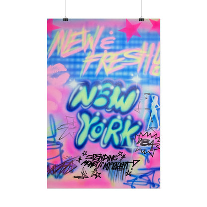 "spending $$ is my talent" airbrush rolled print