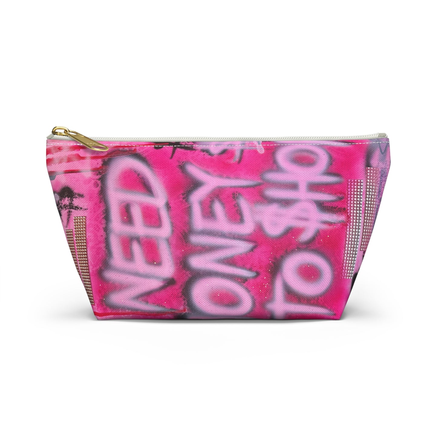 "need $$ to shop" airbrush makeup pouch