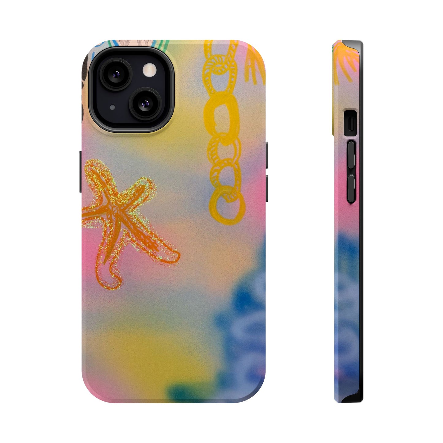 MagSafe "sweet starfish" airbrush iPhone case