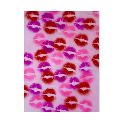 "mwah!" airbrush rolled print