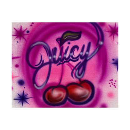 "juicy" airbrush horizontal print