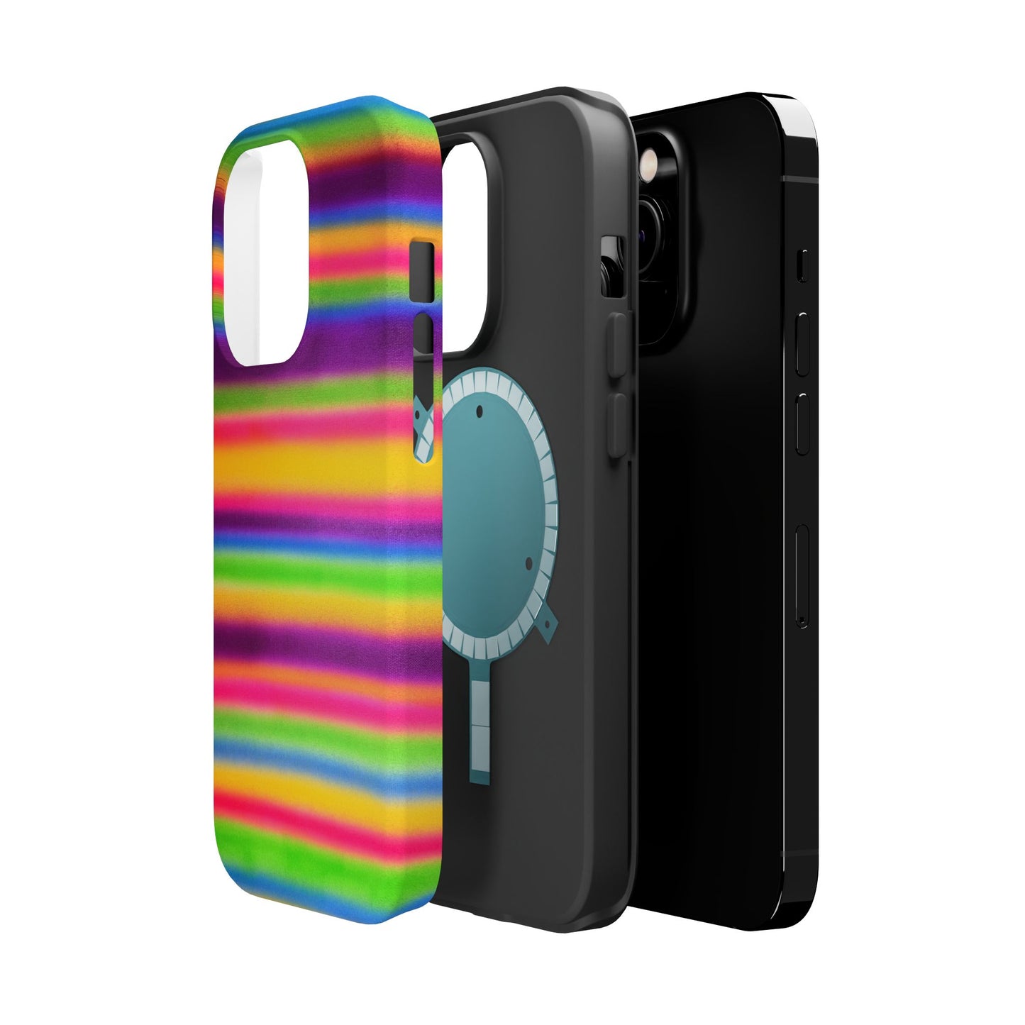 MagSafe "colorful stripes" airbrush iPhone case
