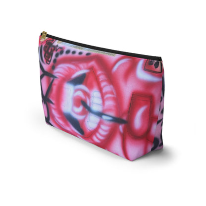 "be happy go lucky" airbrush makeup pouch