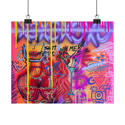 "shots on me!" airbrush horizontal print