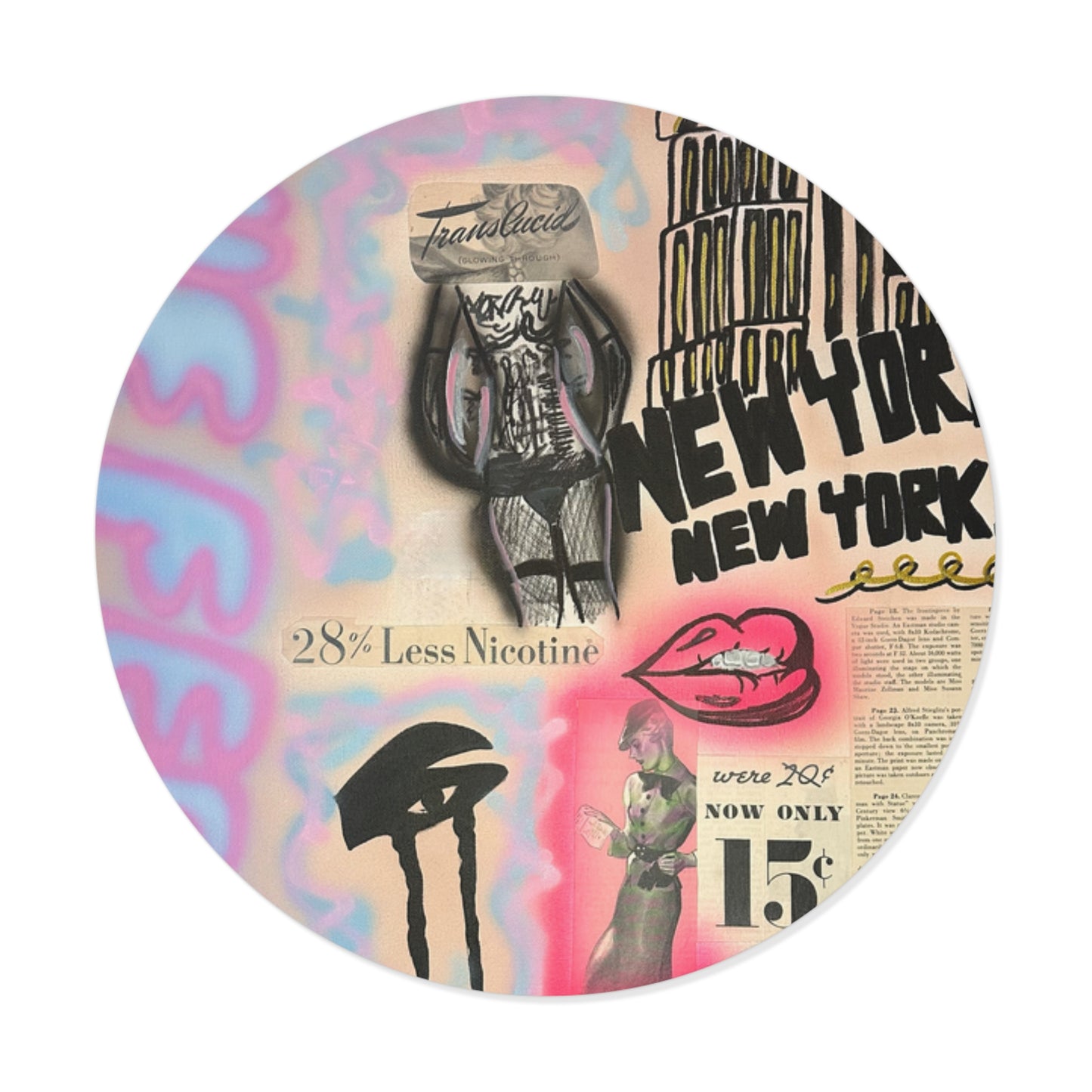 "new york, new york" airbrush vinyl sticker