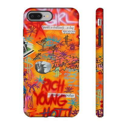 "rich, young, hot" airbrush iPhone case