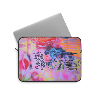 "spring in the city" airbrush laptop sleeve