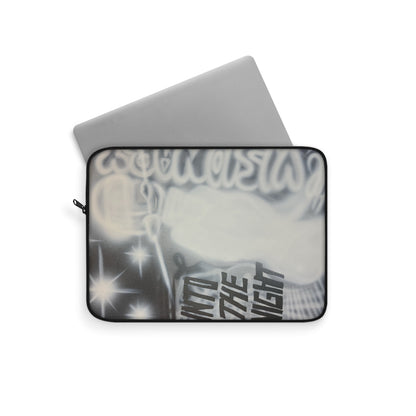 "into the night" airbrush laptop sleeve