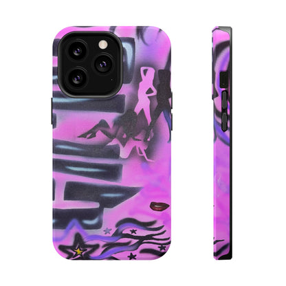 MagSafe "neon nights" airbrush iPhone case