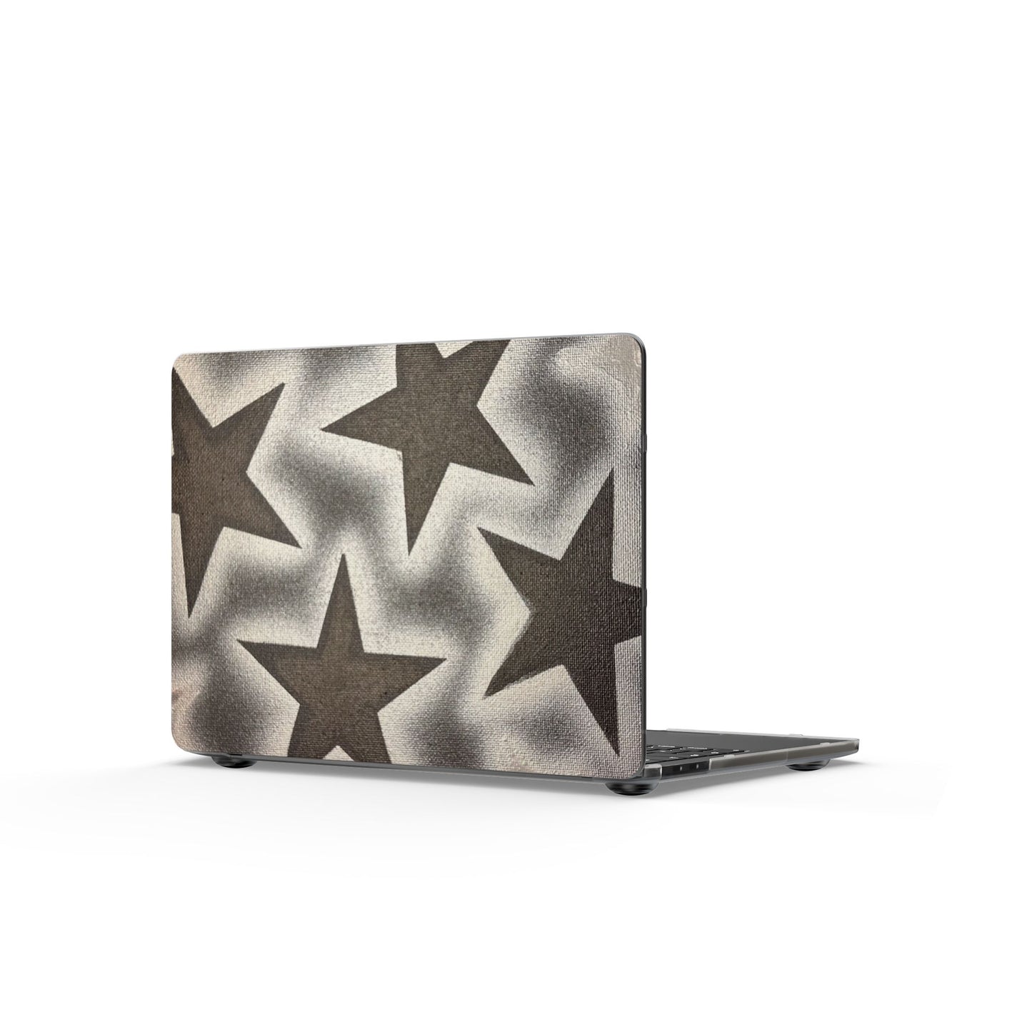 "chrome stars" airbrush matte macbook case