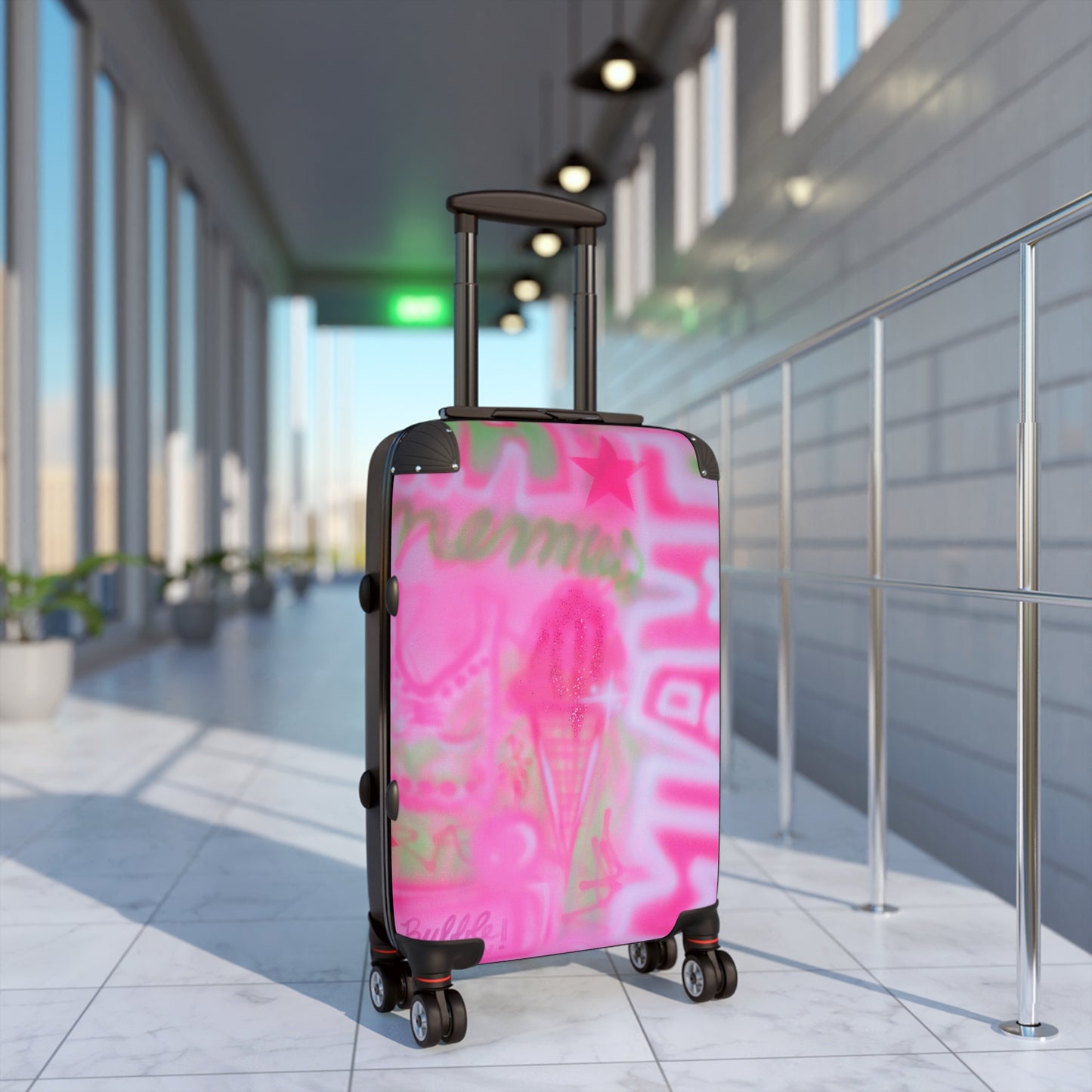 "miami matcha" airbrush suitcase