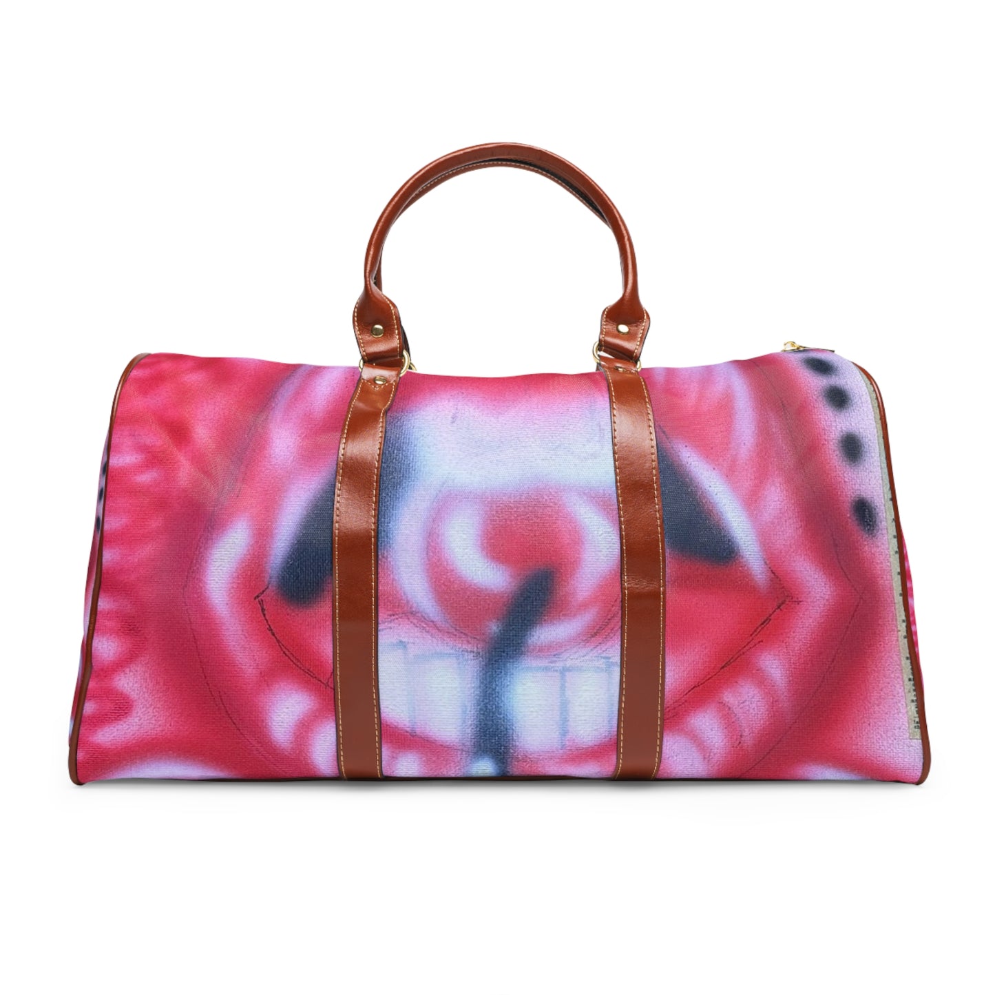 "be happy go lucky" airbrush waterproof travel bag