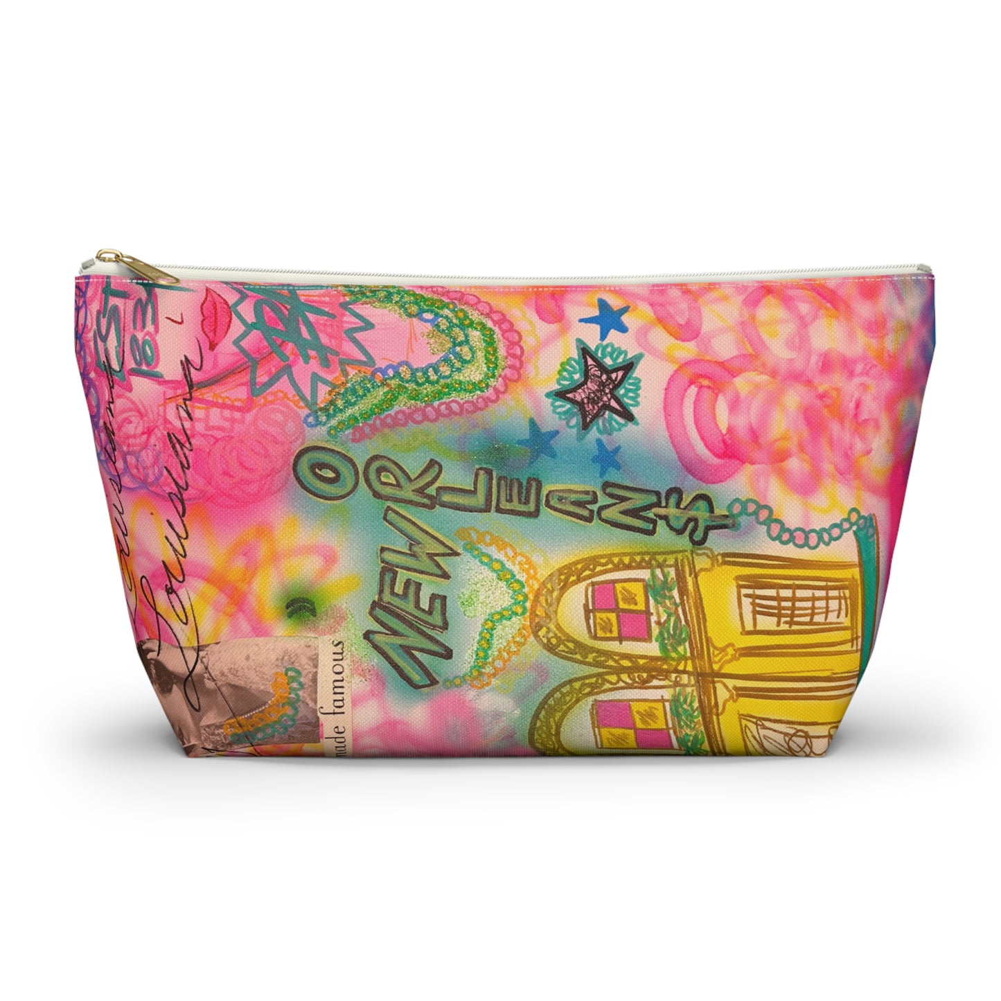 "new orleans" airbrush makeup pouch