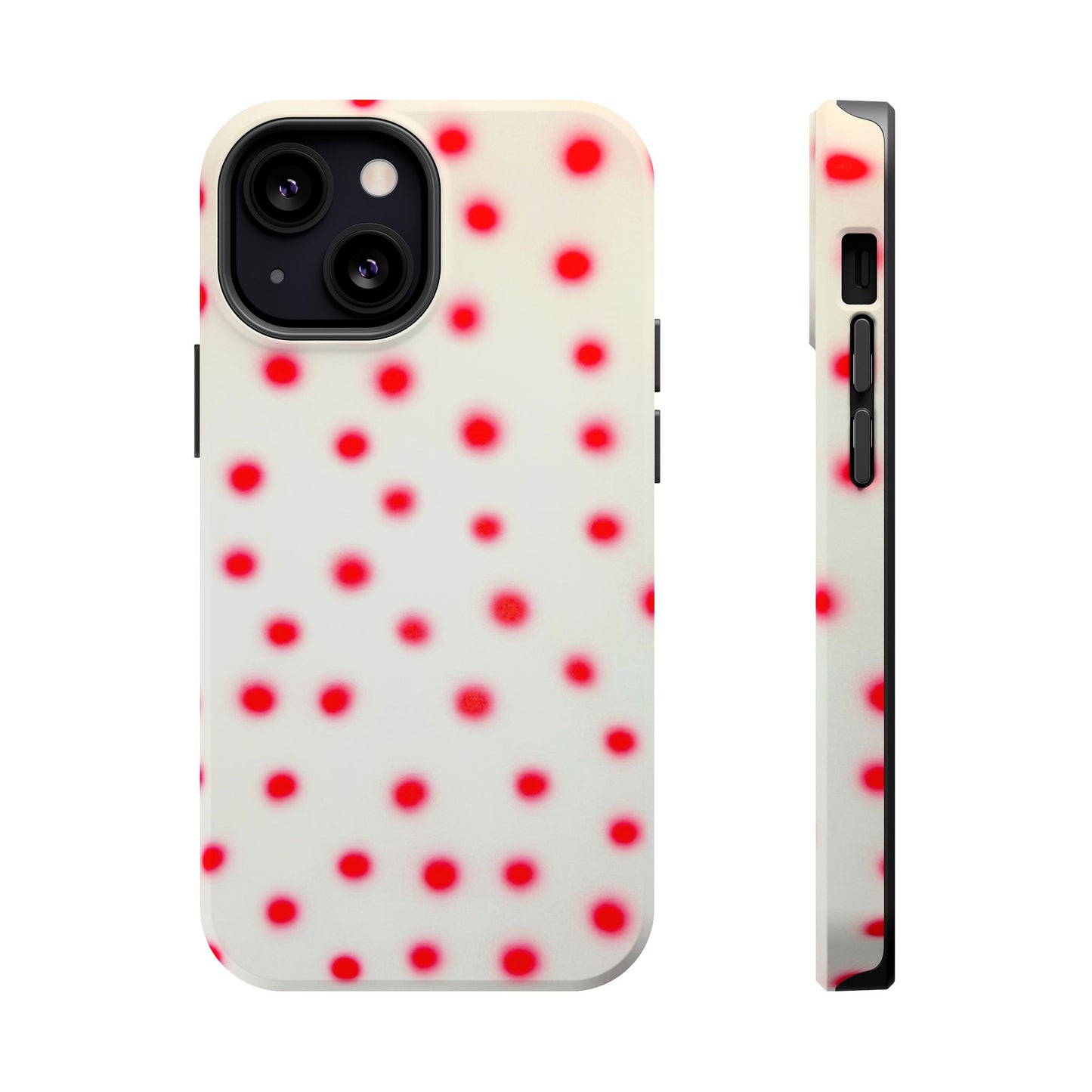 MagSafe "vanilla cherry polka dot" airbrush iPhone case