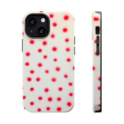 MagSafe "vanilla cherry polka dot" airbrush iPhone case