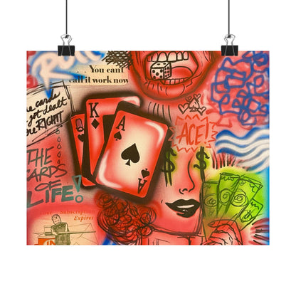 "roll the dice" airbrush horizontal print