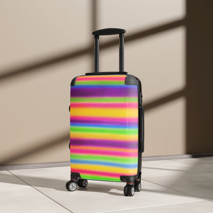 "colorful stripes" airbrush suitcase