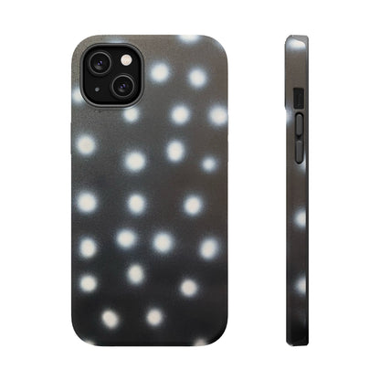 MagSafe "coconut noir polka dot" airbrush iPhone case