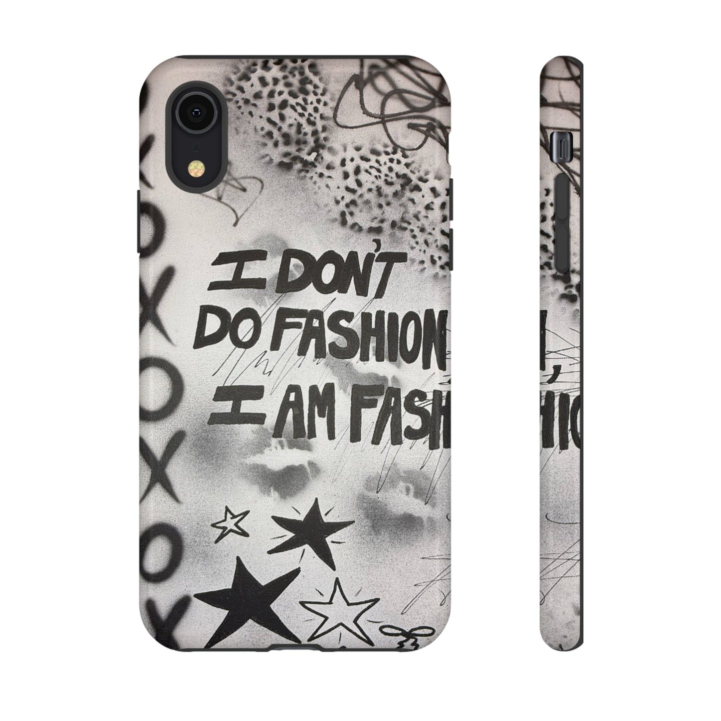 "i am fashion" airbrush iPhone case
