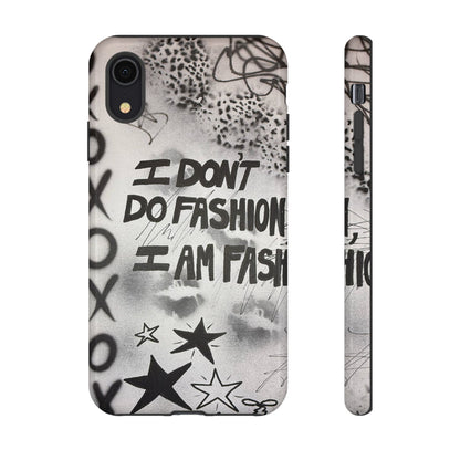 "i am fashion" airbrush iPhone case