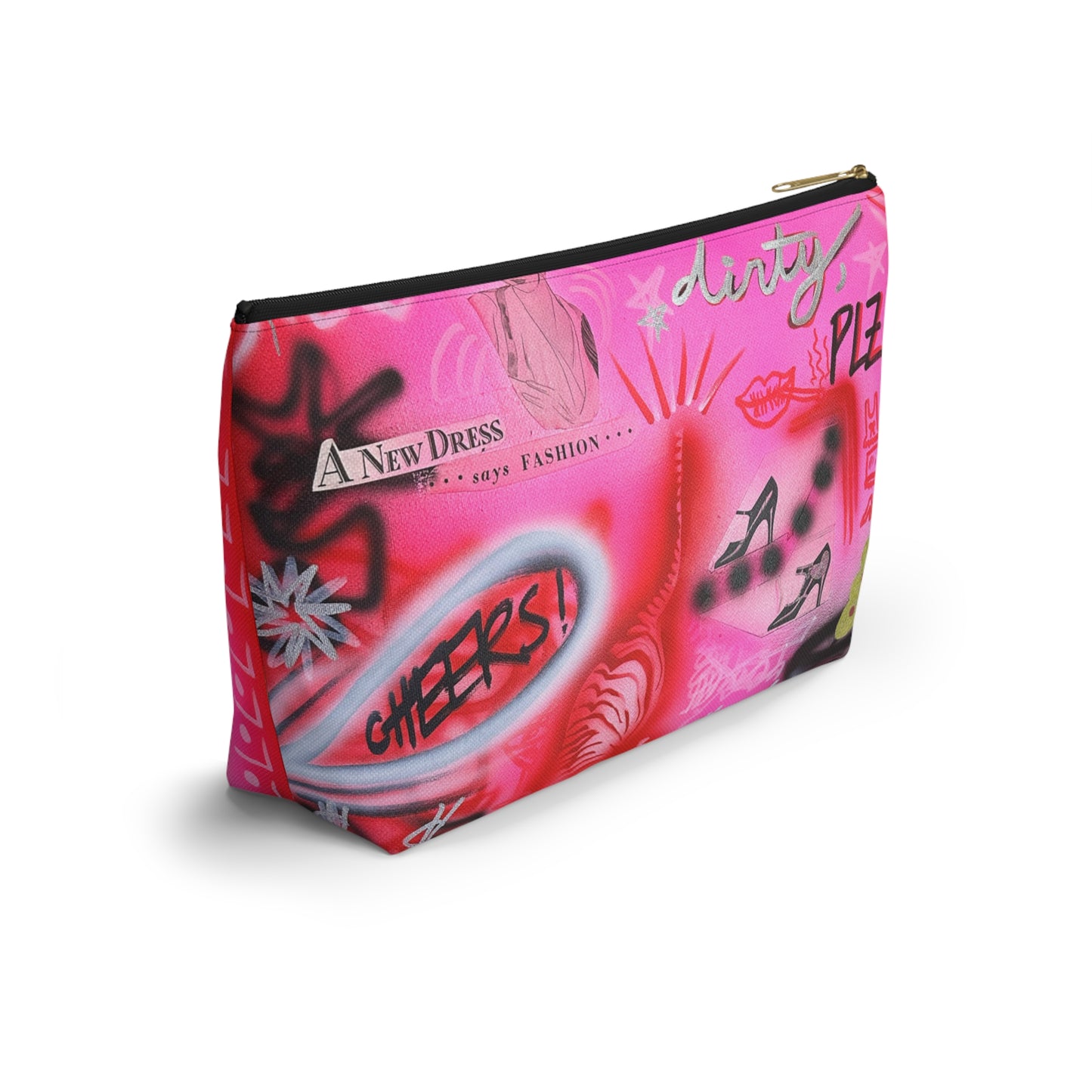 "extra dirty, plz" airbrush makeup pouch
