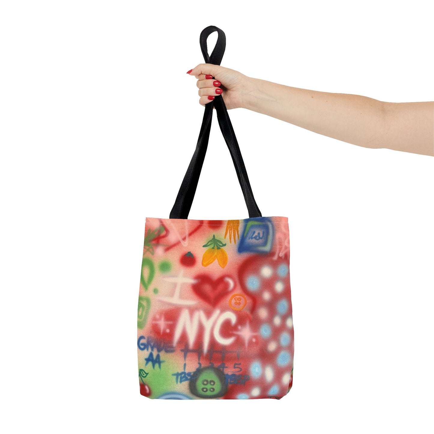 "i <3 NYC" airbrush tote bag