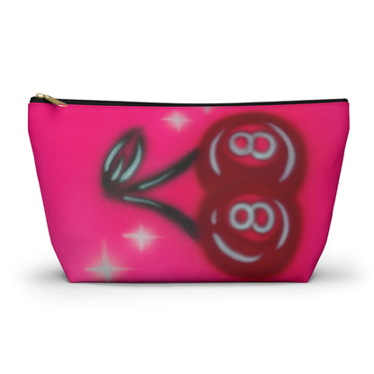 "cherry 8ball" airbrush makeup pouch