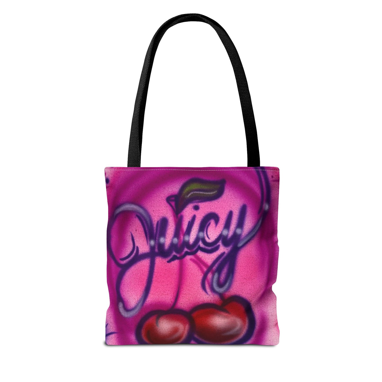 "juicy" airbrush tote bag