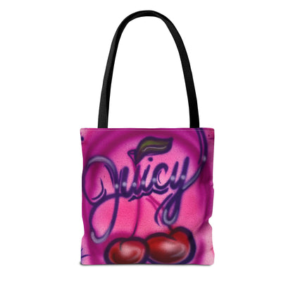 "juicy" airbrush tote bag