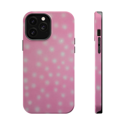 MagSafe "strawberry swirl polka dot" airbrush iPhone case