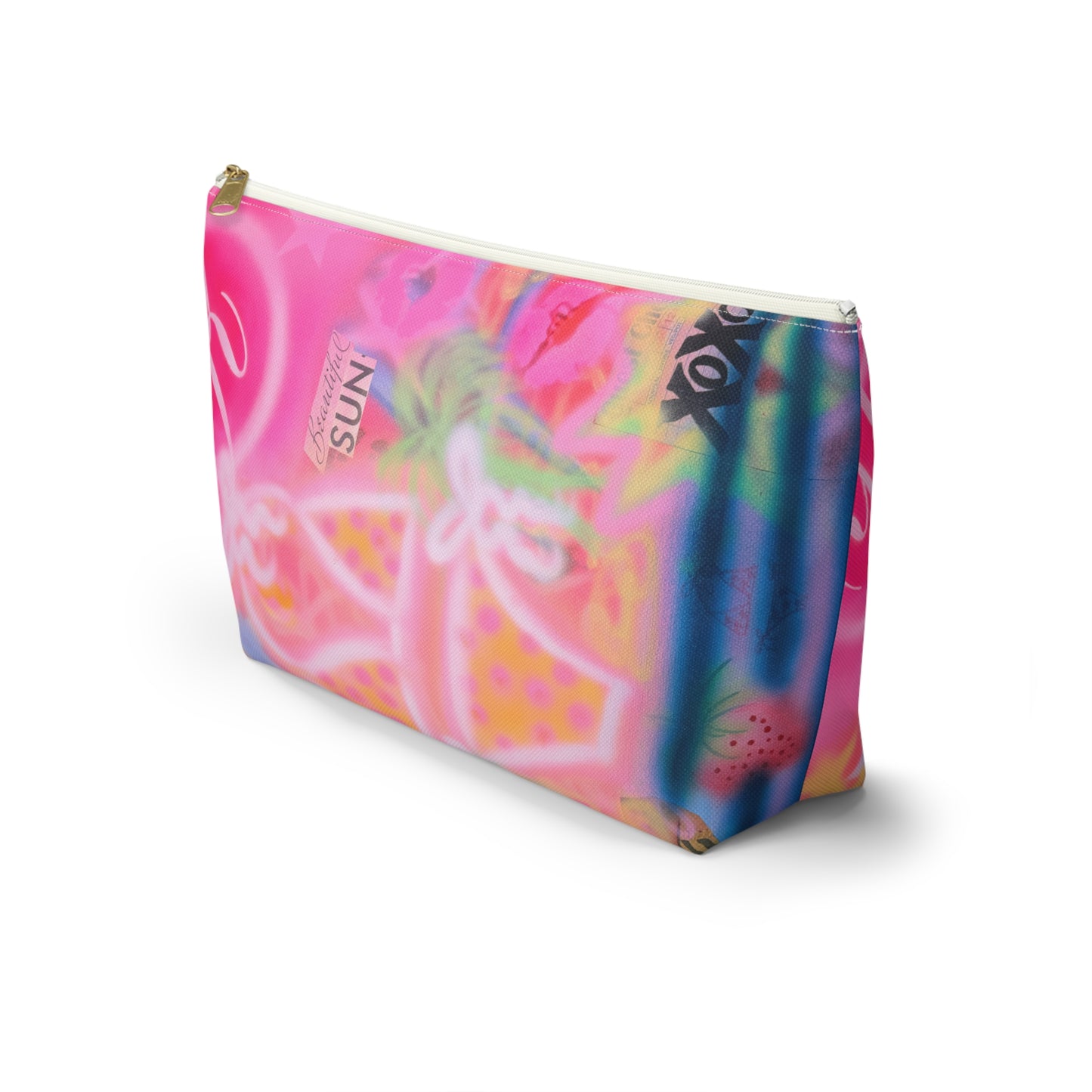 "santa monica strawberry" airbrush makeup pouch